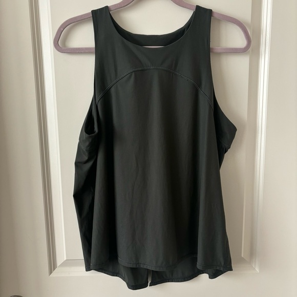 Spanx Women’s Go Lightly Tank Size Large Tie Open Back Dark Palm Griege Active - Picture 5 of 13